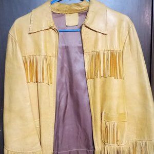 1940s vintage deerskin fringe jacket